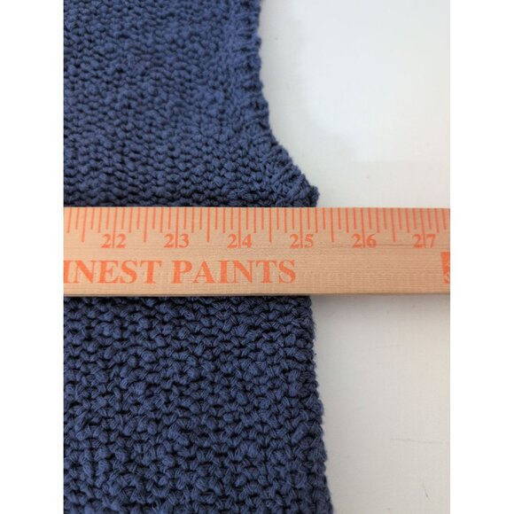 Coldwater Creek Slub Knit Sweater Vest Womens Size 2X Blue 100% Cotton Pullover - Picture 8 of 9